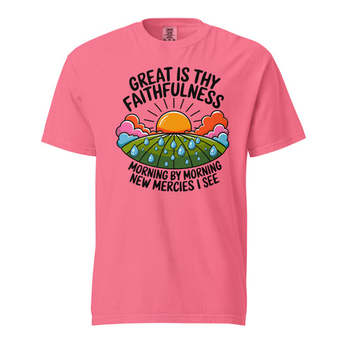 Great is Thy Faithfulness Christian Bible Verse T-Shirt